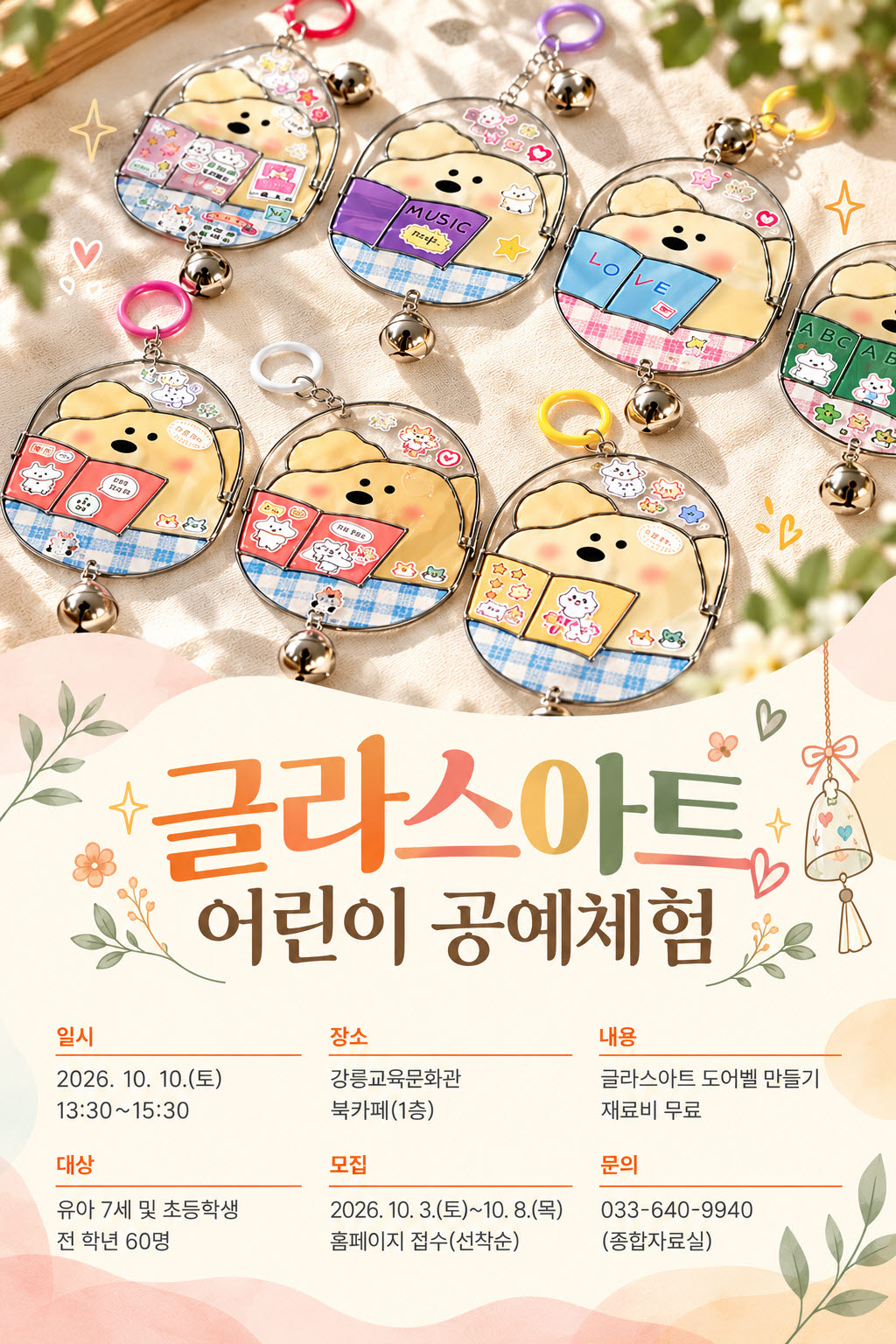 2026년 글라스아트 어린이 공예체험 참가자 모집